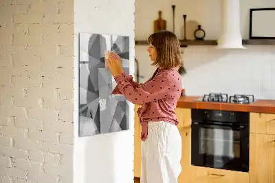 Tablica suchościeralna magnetyczna z motywem abstrakcji geometrycznej