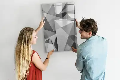 Tablica suchościeralna magnetyczna z motywem abstrakcji geometrycznej