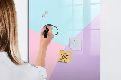 Tablica magnetyczna suchościeralna w pastelowy wzór