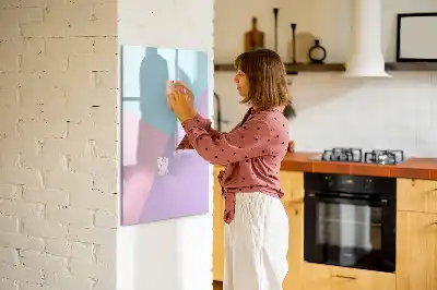 Tablica magnetyczna suchościeralna w pastelowy wzór