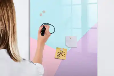 Tablica magnetyczna suchościeralna w pastelowy wzór