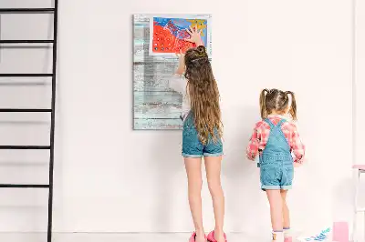 Tablica suchościeralna magnetyczna w pastelowej kolorystyce