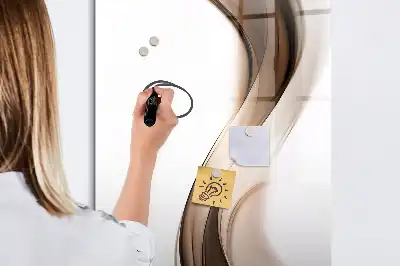 Tablica magnetyczna suchościeralna z motywem abstrakcyjnych fal