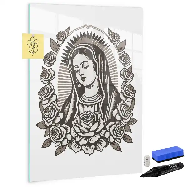Tablica suchościeralna magnetyczna z motywem Matki Boskiej z Guadalupe