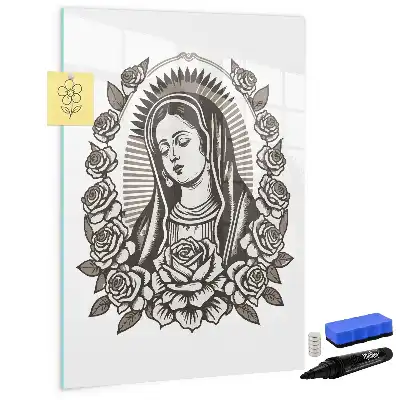 Tablica suchościeralna magnetyczna z motywem Matki Boskiej z Guadalupe