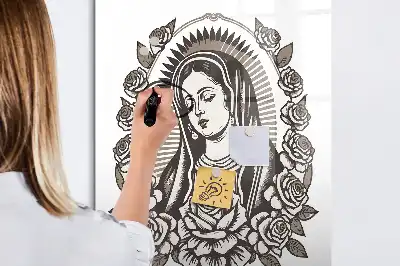 Tablica suchościeralna magnetyczna z motywem Matki Boskiej z Guadalupe
