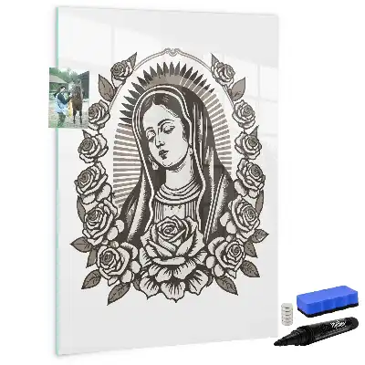 Tablica suchościeralna magnetyczna z motywem Matki Boskiej z Guadalupe