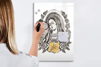 Tablica suchościeralna magnetyczna z motywem Matki Boskiej z Guadalupe
