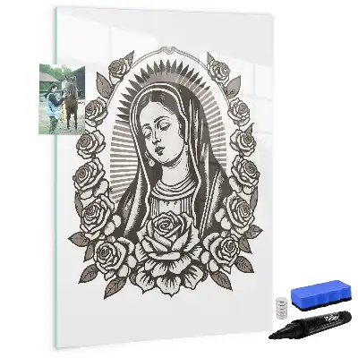 Tablica suchościeralna magnetyczna z motywem Matki Boskiej z Guadalupe