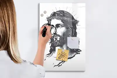 Tablica magnetyczna suchościeralna z motywem Jezusa Chrystusa