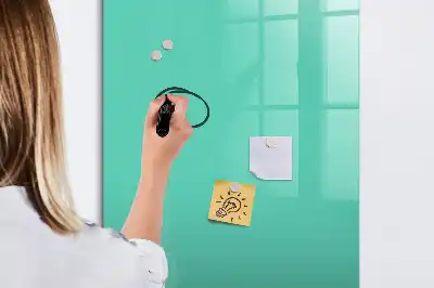 Tablica magnetyczna suchościeralna w kolorze turkusowym