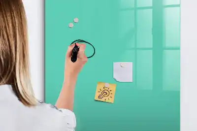 Tablica magnetyczna suchościeralna w kolorze turkusowym
