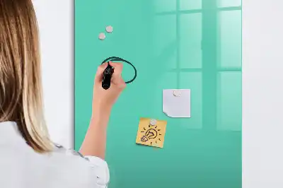 Tablica magnetyczna suchościeralna w kolorze turkusowym