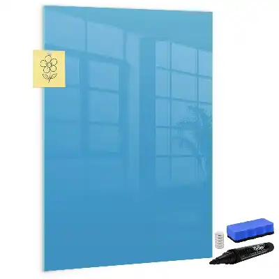 Tablica suchościeralna magnetyczna w kolorze niebieskim