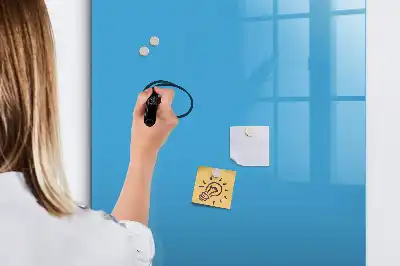 Tablica suchościeralna magnetyczna w kolorze niebieskim