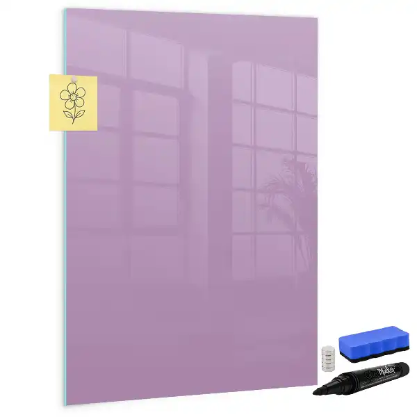Tablica suchościeralna magnetyczna w kolorze liliowym