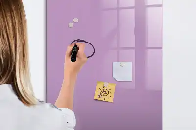 Tablica suchościeralna magnetyczna w kolorze liliowym