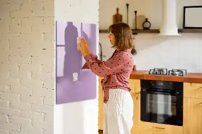 Tablica suchościeralna magnetyczna w kolorze liliowym
