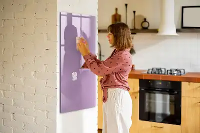 Tablica suchościeralna magnetyczna w kolorze liliowym