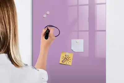 Tablica suchościeralna magnetyczna w kolorze liliowym