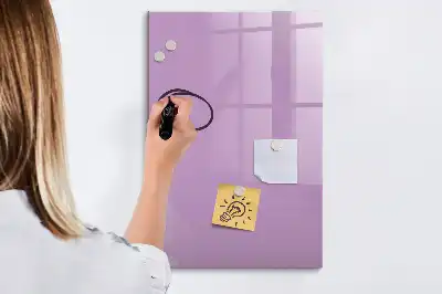 Tablica suchościeralna magnetyczna w kolorze liliowym