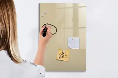 Tablica suchościeralna magnetyczna w kolorze beżowym