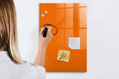 Tablica magnetyczna suchościeralna w kolorze pomarańczowym