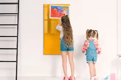 Tablica suchościeralna magnetyczna w kolorze złocistożółtym