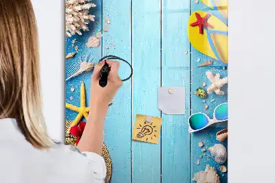 Tablica magnetyczna suchościeralna w formie zestawu plażowego