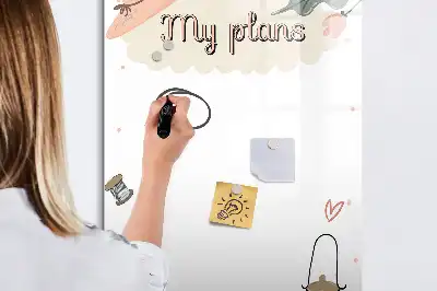 Tablica magnetyczna suchościeralna z serii Moje plany