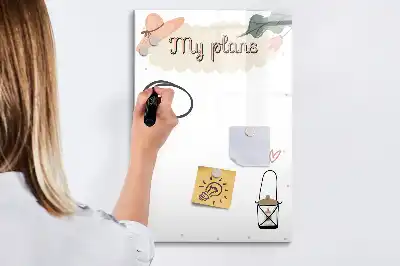 Tablica magnetyczna suchościeralna z serii Moje plany