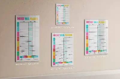 Tablica suchościeralna magnetyczna tygodniowy planer posiłków