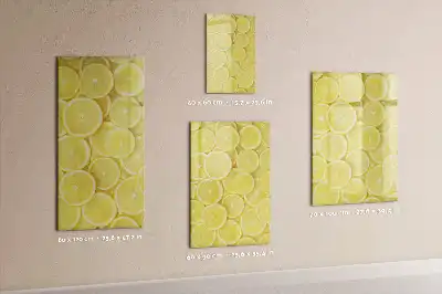 Tablica suchościeralna magnetyczna z motywem plasterków cytryny