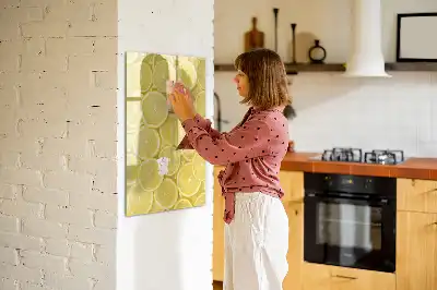 Tablica suchościeralna magnetyczna z motywem plasterków cytryny