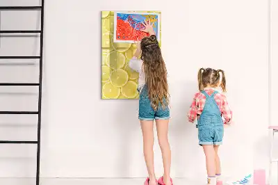 Tablica suchościeralna magnetyczna z motywem plasterków cytryny