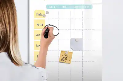 Tablica suchościeralna magnetyczna tygodniowy planer posiłków