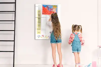 Tablica suchościeralna magnetyczna tygodniowy planer posiłków