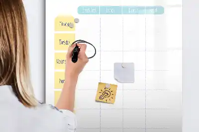 Tablica suchościeralna magnetyczna tygodniowy planer posiłków