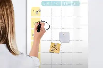 Tablica suchościeralna magnetyczna tygodniowy planer posiłków