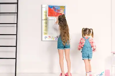 Tablica suchościeralna magnetyczna tygodniowy planer posiłków