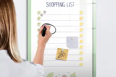Tablica magnetyczna suchościeralna lista zakupów