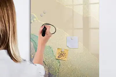 Tablica suchościeralna magnetyczna z motywem kolorowego marmuru