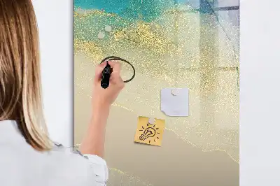 Tablica magnetyczna suchościeralna wzór kolorowy marmur