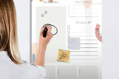 Tablica magnetyczna suchościeralna planer dzienny
