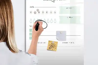Tablica suchościeralna magnetyczna plan dnia