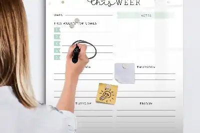 Tablica magnetyczna suchościeralna plan tygodnia