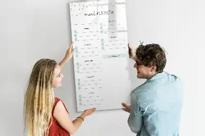 Tablica suchościeralna magnetyczna do planowania posiłków