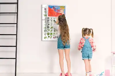 Tablica magnetyczna suchościeralna z motywem zielonych warzyw