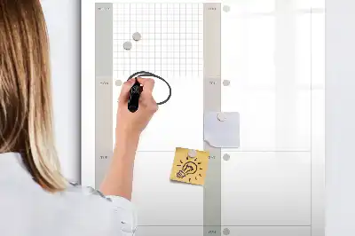 Tablica suchościeralna magnetyczna w formie planera tygodniowego