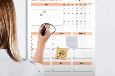 Tablica suchościeralna magnetyczna lista kontrolna sprzątania